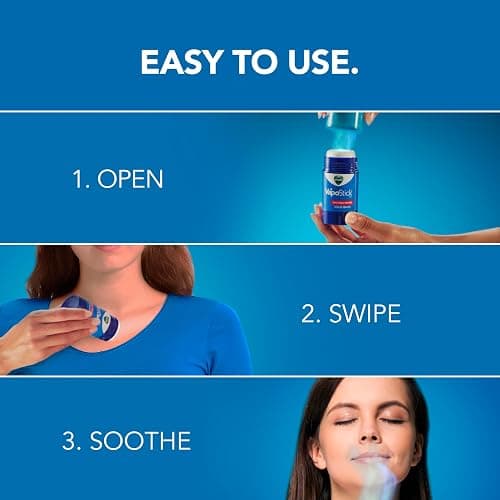 Vicks VapoStick, Solid Balm, No Mess, Soothing Non-Medicated Vicks Vapors, Easy-To-Use No-Touch Applicator, Quick Dry, Lightweight Skin Feel, 1.25oz x 2 thumbnail 6