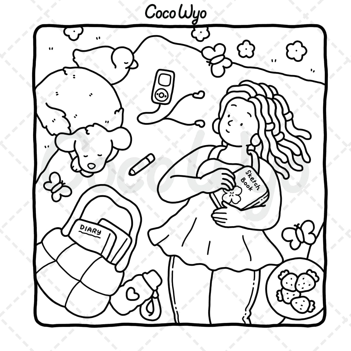 Girl Moments: Vol. 2 Coloring Book for Adults and Teens Featuring Cute Cozy Daily Activities for Relaxation thumbnail 7