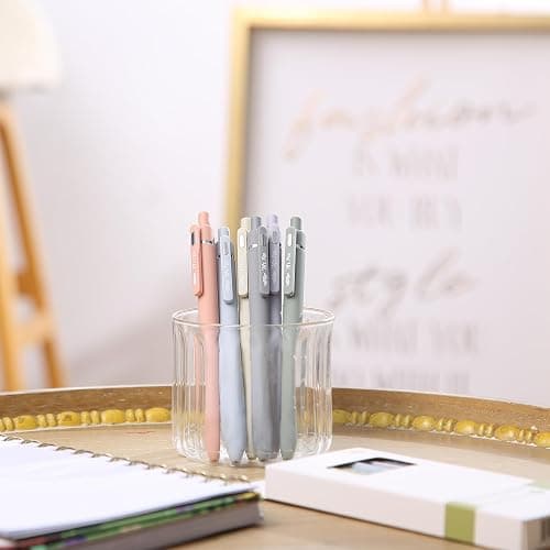 Mr. Pen- Retractable Gel Pens for Journaling, 6 Pack, 0.5 mm Black Ink, Morandi Barrels, Smooth Writing Aesthetic Pens for Women thumbnail 8