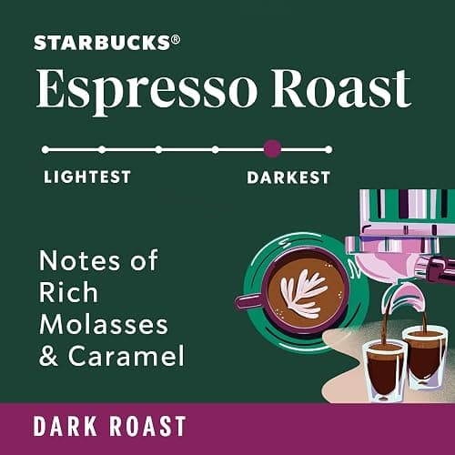 Starbucks Whole Bean Coffee, Dark Roast Coffee, Espresso Roast, 100% Arabica, 1 bag (18 oz) thumbnail 2