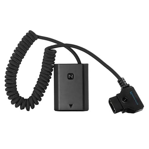 KONDOR BLUE | D-Tap to NP-FZ100 Dummy Battery Compatible with Sony A7/FX3/FX30 + More | 16-36" Ultra Durable, & Nylon Braided with Reinforced Connectors | Black - Image 1