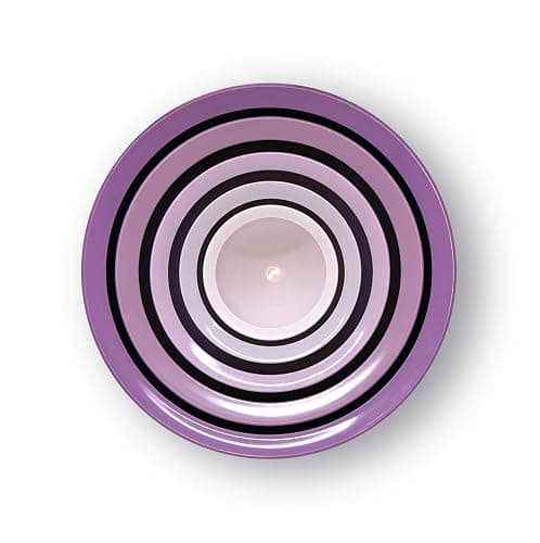CaliBowl 5-Piece Non-Spill Plastic Mixing Bowl Set, Dusty Plum | Reusable Nesting Kitchen Bowls with Concave Inner Lip and Non-Slip Base thumbnail 4