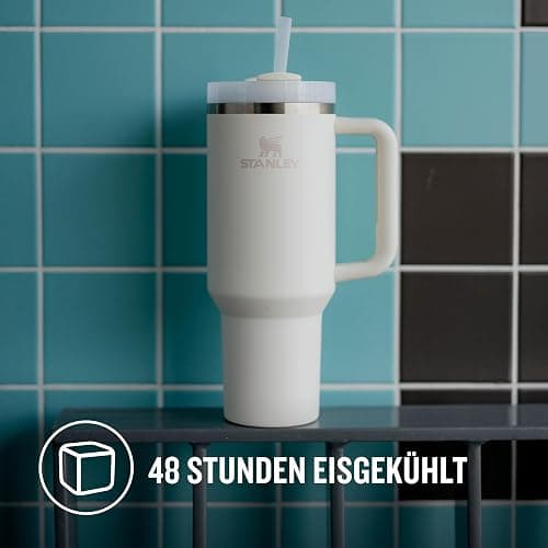 Stanley Quencher H2.0 Flowstate Trinkflasche Mit Strohhalm 1.2L - Thermobecher Kühlt 11 Stunden - 48 Stunden Eisgekühlt - Spülmaschinenfest - Thermosflasche BPA Frei - Edelstahl Trinkbecher - Cream thumbnail 6