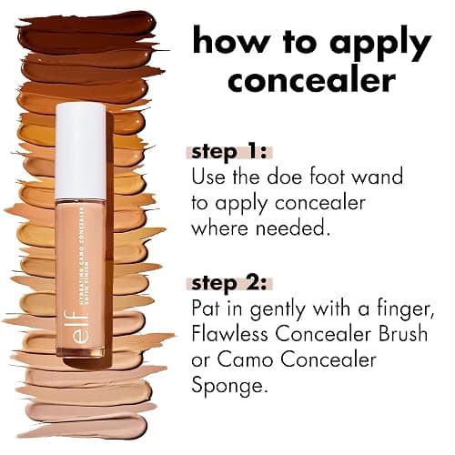 e.l.f. Hydrating Camo Concealer, Full Coverage, Medium Sand | Satin Finish, Under-Eye & Blemish Coverage, Hydrating Formula, Long-Lasting Wear, Non-Creasing, Vegan & Cruelty-Free thumbnail 5