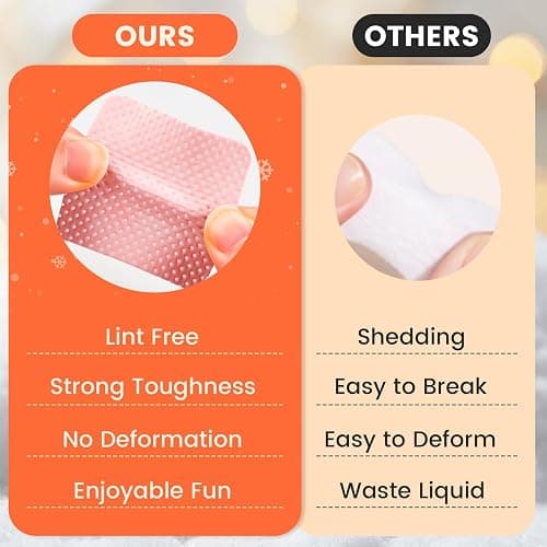 Corconess 400PCS Lint Free Nail Wipes with Dispenser - Gel Nail Polish Remover Wipes with Acetone Dispenser,Lash Extensions Glue Cleaning Wipe with 1PCS Empty Pump Dispenser Bottle Nail Supplies thumbnail 3