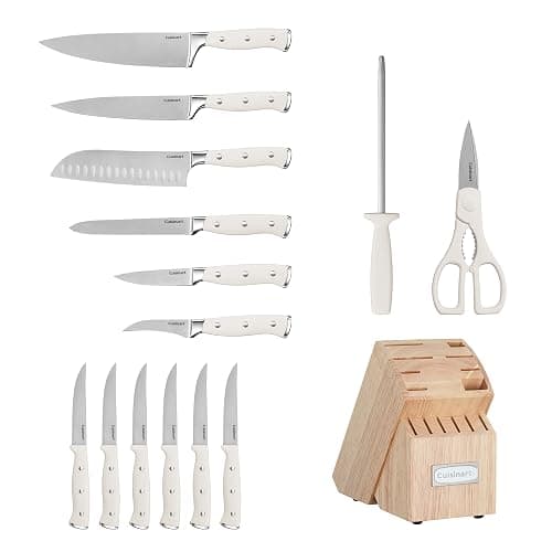 Cuisinart 15-Piece Knife Set with Block, High Carbon Stainless Steel, Forged Triple Rivet, Natural C77CTR-15P thumbnail 4