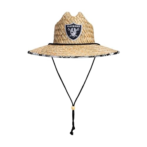 NFL Team Logo Floral Lifeguard Beach Straw Sun Hat thumbnail 4