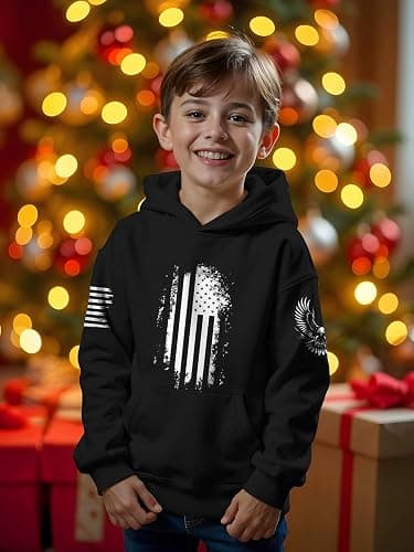 sanatty 3D Print Hoodies for Teen Boys Kids, Graphic Printed Sweatshirt Pullover, 6-16 Years, with Pockets thumbnail 2