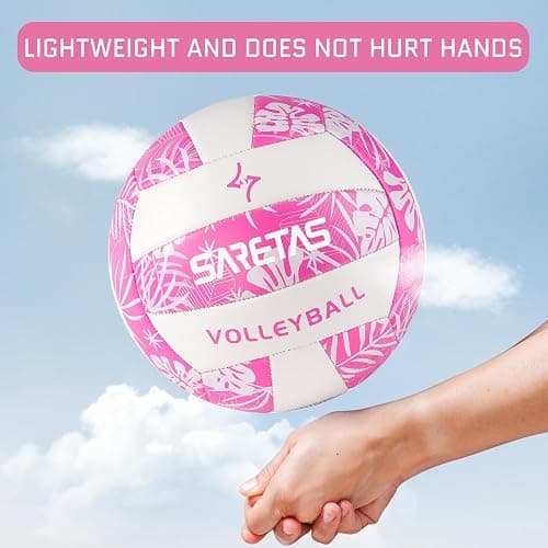 SARETAS Volleyball Soft Beach Volleyball Official Size for Outdoor/Indoor Play, Colorful Volley Balls for Youth Teens Girl and Kids, Practice Volleyballs with Pump Needles for Backyard thumbnail 3