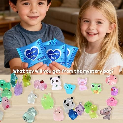 Mini Glow In The Dark Animal Resin Models, Resin Animals Mystery Bags, Individually Wrapped Blind Bags Tiny Animal Figurines, Collectible Mini Animals For Fairy Garden, DIY Crafts (50, animals) thumbnail 7