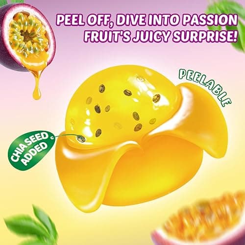 AMOS Peelerz Peelable Gummy Candy Variety Pack, Mango White Peach Banana Green Apple Passion Fruit Lychee, Soft Chewy Fruit Snack, Pack of 6 thumbnail 6