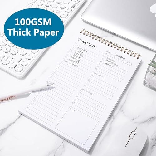 Thboxes To Do List Pad, Daily Planner Notebook Tear off 52 Sheets Double-Sided Printing, 9.8" X 6.7" Organiser Notebook for Work School Personal Organized, 100GSM Thick Paper thumbnail 6