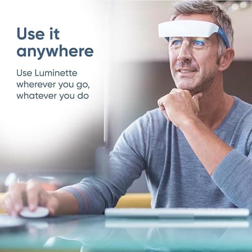 Luminette 2 Light Therapy Glasses (Updated 2024) - Wearable Happy Lamp - Natural Relief for Sleep Problems, Seasonal Mood Disorders, and Jet Lag - Portable Daylight Lamp thumbnail 4