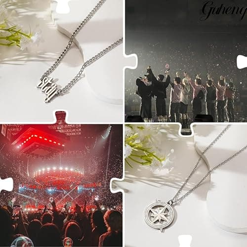 Travel Artisan Stray Necklace SKZ Inspired Merch Necklace Set –“Stay” Pendant Compass Design Jewelry Accessory for Stay Fans Gifts - Stay&Compass Necklace thumbnail 6