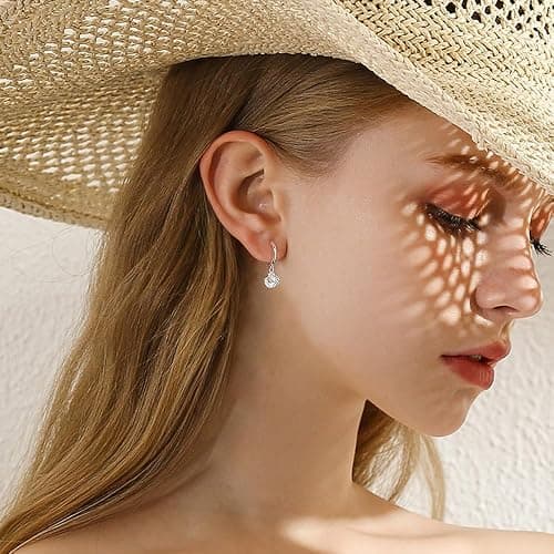 Cute Shell Pearl Huggie Small Hoop Earrings Dangle Drop for Women Teen Girls 925 Sterling Silver 14K Gold Filled Boho Beach Simple Charm Hoops Delicate Hypoallergenic Summer Jewelry Gift Daughter thumbnail 6
