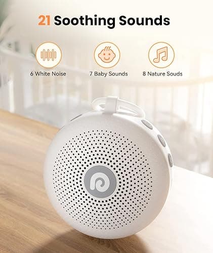 Dreamegg White Noise Machine, Portable Sound Machine Baby Features Powerful Battery, D11Max Sleep Aid Sound Machine for Baby Adults 21 Soothing Sounds for Sleeping Nursery Travel Gift USB Rechargeable thumbnail 3