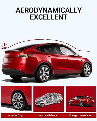 BASENOR Tesla Model Y Spoiler ABS Material Rear Spoiler Wing OEM Rear Trunk Lip Model Y Accessories Matte Carbon Fiber Custom Fit 2020-2024 thumbnail 3