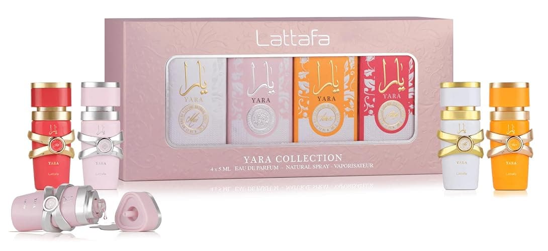 Lattafa Yara Collection – 4 × 5 ml Eau de Parfum Gift Set for Women (Yara + Yara Moi + Yara Tous + Yara Candy) - Image 1