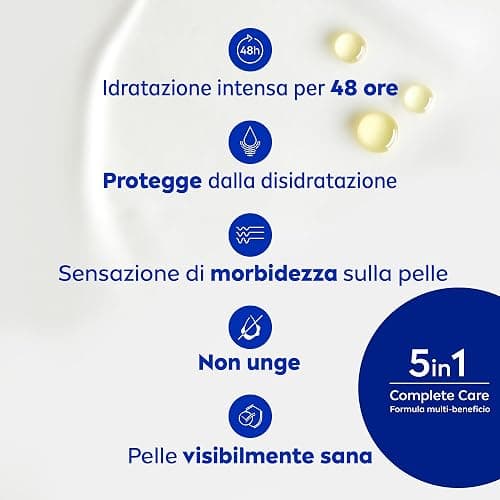 NIVEA Crema Corpo Burro di Cacao 250ml, Crema corpo idratante 48 ore per pelle secca arricchita con Siero Idratazione Intensa, Burro di Cacao & Vitamina E thumbnail 3