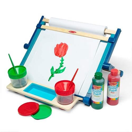 Melissa & Doug Deluxe Double-Sided Tabletop Easel, Arts & Crafts, 42 Pieces, 17.5” H x 20.75” W x 2.75” L, Great Gift for Girls and Boys 3, 4, 5 Year Olds and Up thumbnail 4