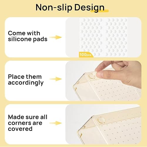 Vtopmart 25 Pack Plastic Drawer Organizers with Non-slip Rubber Pads | 4-Size Versatile Makeup Organizer, Storage Containers Small Bins for Makeup, Jewelries, Bedroom, Kitchen Utensils and Office thumbnail 7