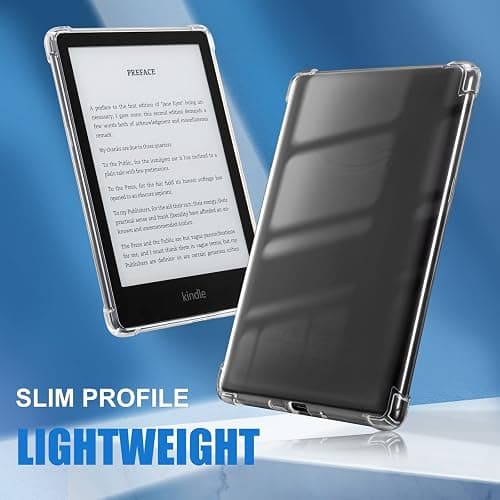 CoBak Clear Case for All-New Kindle Paperwhite 11th Gen 2021 & Signature Edition(6.8") - Lightweight, Scratch-Proof Silicone Back Cover, Clear thumbnail 4