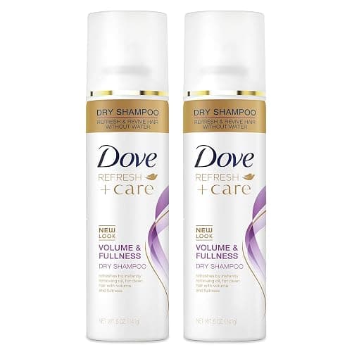 Dove Dry Shampoo Spray, Volume & Fullness, Absorbs Oil to Refresh Hair Without Washing, 5 oz (2-Pack) - Image 1