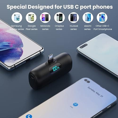 Mini Portable Charger Power Bank for iPhone 17/16/15 Series, PD USB C Cell Phone Portable Power,Travel Essentials Battery Pack for iPhone 17/17 Air/16/16 pro/15/15 pro Max/Android/Samsung Galaxy etc thumbnail 3