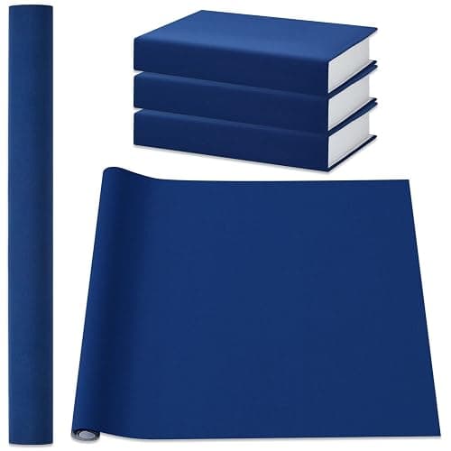 PerKoop Book Cloth for Book Binding 40 x 16 Inch Fabric Surface Paper Backed Bookcover Archival European Durable Strong Bookbinding Supplies Cover Books Album Scrapbooking (Dark Blue) - Image 1