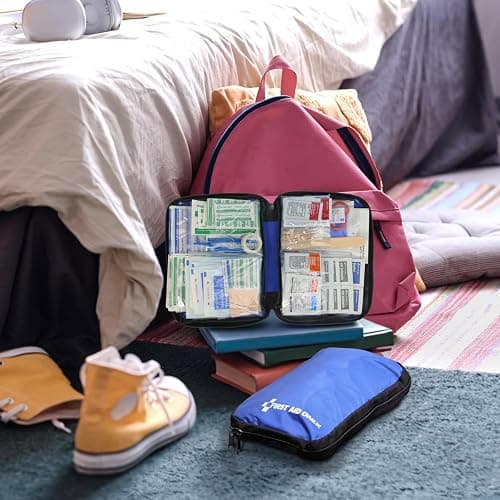 First Aid Only 298 Piece All-Purpose Emergency First Aid Kit for Home, Office, Car, Apartment, Dorm, and Camping, Travel-Friendly Compact Pouch Fits in Backpacks, Suitcases, Cabinets, and Drawers thumbnail 8
