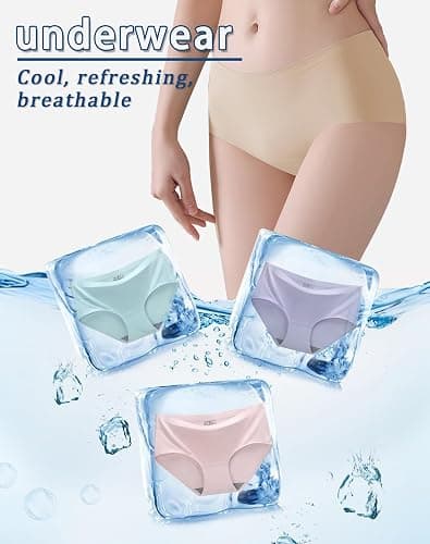Finihen Teen Girls Underwear Seamless Big Girls Panties No Show Multipack. thumbnail 4