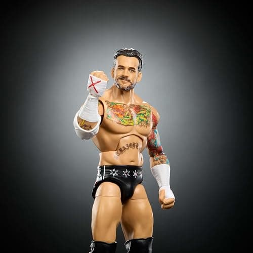​Mattel WWE Elite Collection Top Picks Action Figures & Accessories Set, 6-inch Collectible CM Punk with Swappable Hands & Ring Gear​ thumbnail 2