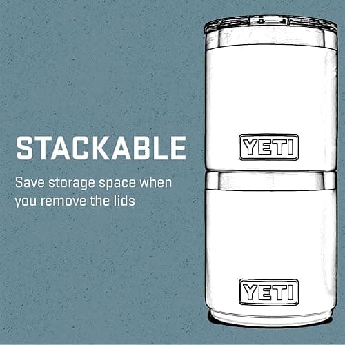 YETI Rambler 10 oz Stackable Lowball 2.0, Vacuum Insulated, Stainless Steel with MagSlider Lid, White - White thumbnail 6