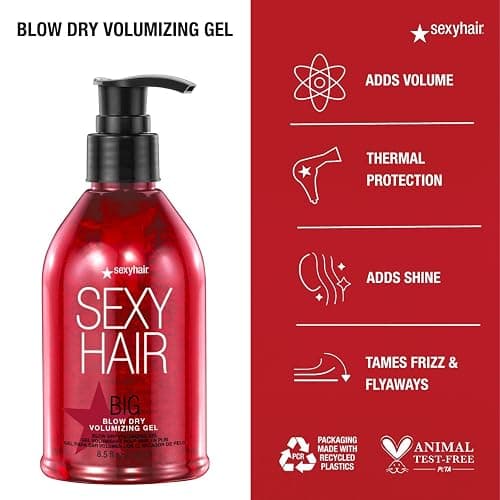 SexyHair Big Blow Dry Volumizing Gel | Added Volume with Hold | Up to 72 Hours of Humidity Resistance | All Hair Types thumbnail 4