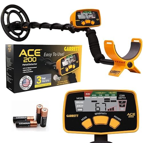 Garrett ACE 200 Metal Detector for Adults and Kids, Made in USA, Waterproof Search Coil - Image 1