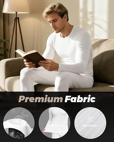 WEERTI Thermal Underwear for Men Long Johns with Fleece Lined Base Layer Men Cold Weather Top Bottom thumbnail 5