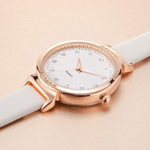 NUOVO Women's Silicone Sports Watch - Crystal Accented Leather Strap Analog Display thumbnail 4