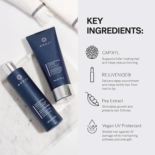 MONAT Volumizing Shampoo & Conditioner Set Infused with REJUVENIQE – Lightweight Care for Fine, Flat Hair – Enhances Volume, Adds Softness and Shine – Net Wt. 237 ml (8 fl. oz.) & 177 ml (6 fl. oz.) thumbnail 6
