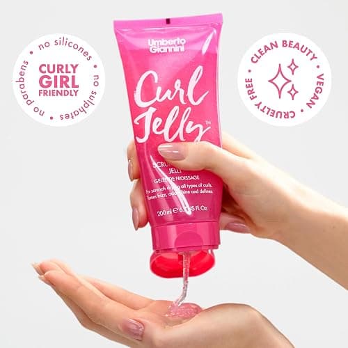 Umberto Giannini Volumizing Duo - Curl Jelly Scrunching Jelly Gel & Curl Whip Mousse - Adds Definition & Reduces Frizz - For Curly, Wavy & Coily Hair thumbnail 7