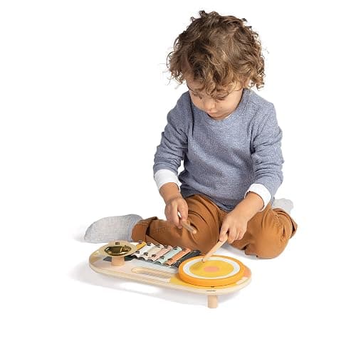 Manhattan Toy Beats to Go Wooden Toddler and Preschool Musical Learning Toy Xylophone, Drum, Cymbal and Washboard thumbnail 5