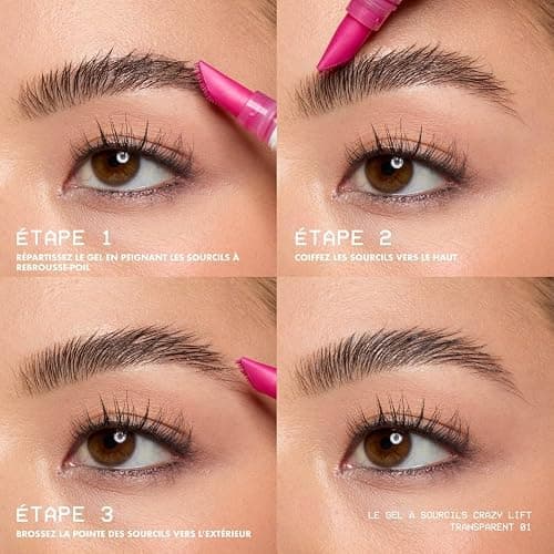 NYX Professional Makeup - Glue fixatrice - Sourcils Effet Laminés - Tenue jusqu'à 24H - Formule Vegan - Peigne Applicateur Intégré - The Brow Glue Crazy Lift - Teinte : Transparent (01) - 7ml thumbnail 6