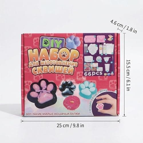 Generisch Flüssigsilikon für Katzenpfote Squishy Selber Machen Bastelset für Kinder Erwachsene, 1: 1 Verhältnis Gemischt Superweiches Silikongummi, DIY Stressabbau Sensorik Spielzeug (Rosa) thumbnail 2