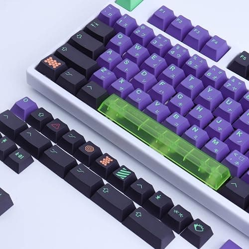 JOMKIZ PBT Keycaps,135 Keys Mecha Dye Sublimation Cherry Profile Keycaps with 7U Clear Spacebar Japanese Keycap Set for Cherry MX Switches US Layout Mechanical Keyboards thumbnail 7