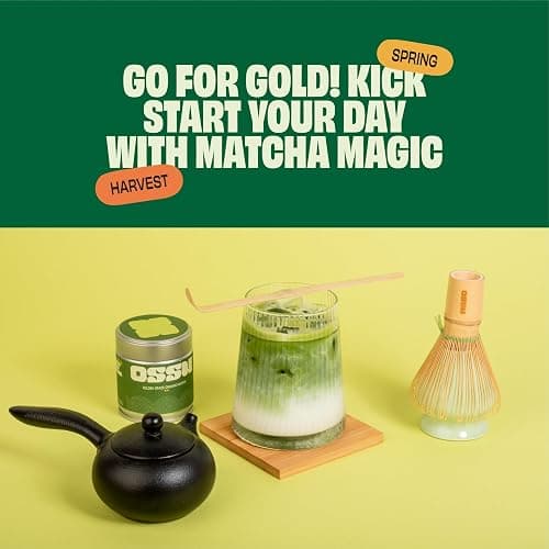 OSSU Organic Matcha Powder 40g - Golden Grade from Uji, Kyoto, Japan - True Ceremonial Spring Harvest, Stone-Ground Green Tea thumbnail 2