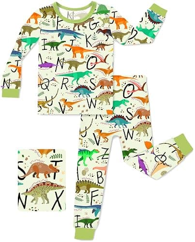 babee Reshinee Bamboo Viscose Toddler Pajamas Boys Girls Baby 12M-8Y Pjs Sets Kids 2pcs Long-Sleeve Snug fit Sleepwear - Image 1