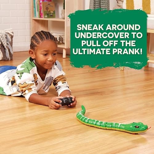 Terra by Battat - RC Emerald Tree Boa Snake Robot with LED Eyes & Realistic Movement - Lifelike Fake Snake Toy with Infrared Controller, Batteries Included - Educational Fun for Kids Ages 6+ thumbnail 6