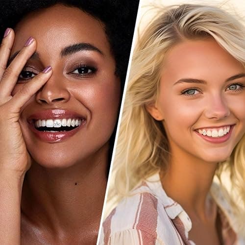 Generic Tooth Gems Fashionable DIY Teeth Jewelry with Shiny Crystals, Tooth Gems Decoration Starter Kit, gold and silver thumbnail 7