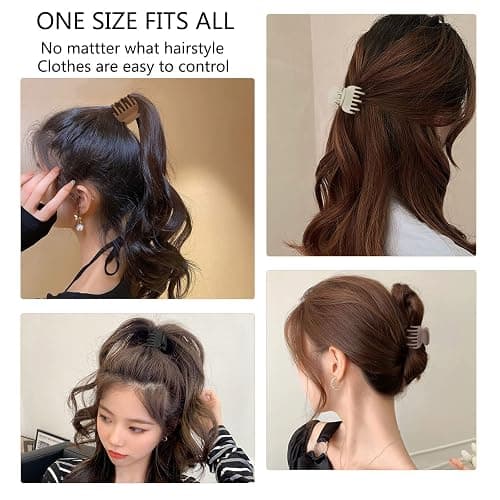 1.6" Matte Small Double Row Teeth Hair Clips for Women - Strong Hold Jaw Clamps for Thin, Fine & Thick Hair thumbnail 5