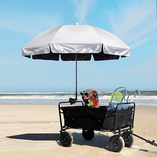 G4Free UPF 50+ Universal Clamp On Umbrella Adjustable Outdoor UV Protection Beach Chair Umbrella for Strollers, Wheelchairs, Patio Chairs, and Golf Carts thumbnail 6