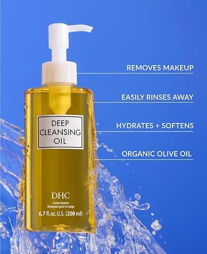 DHC Deep Cleansing Oil, Facial Cleansing Oil, Makeup Remover, Cleanses without Clogging Pores, Residue-Free, Fragrance and Colorant Free, All Skin Types, 6.7 fl. oz. thumbnail 2
